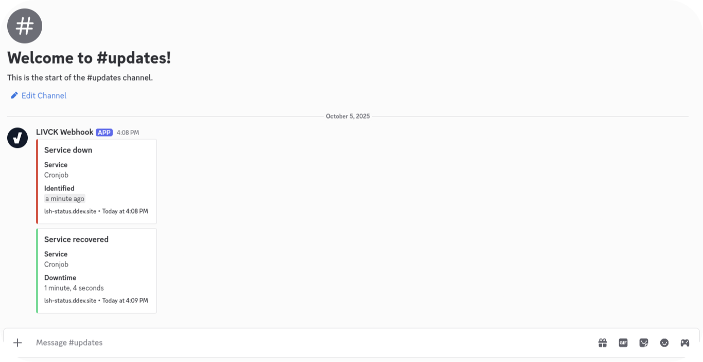 Discord Webhook Notifications