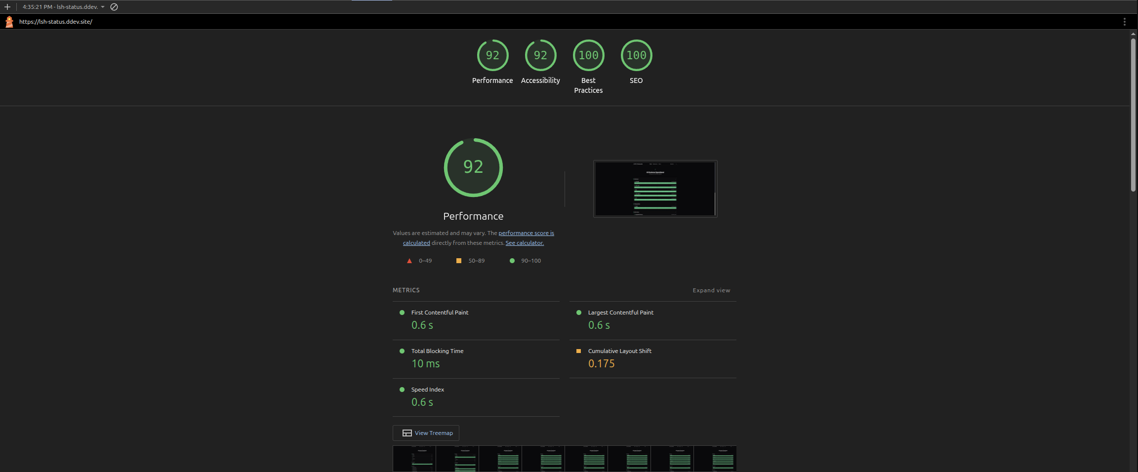 Lighthouse Performance Report